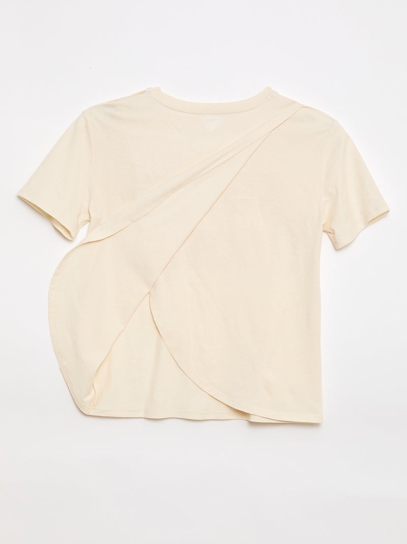 Tee-shirt imprimé à manches courtes - So Easy Blanc - Kiabi