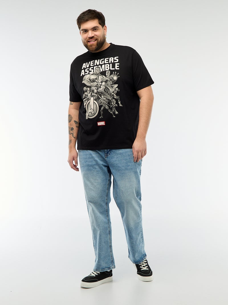 Tee-shirt imprimé 'Avengers' Noir - Kiabi