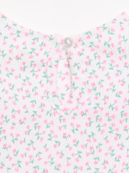 Tee-shirt imprimé et volanté - Kiabi