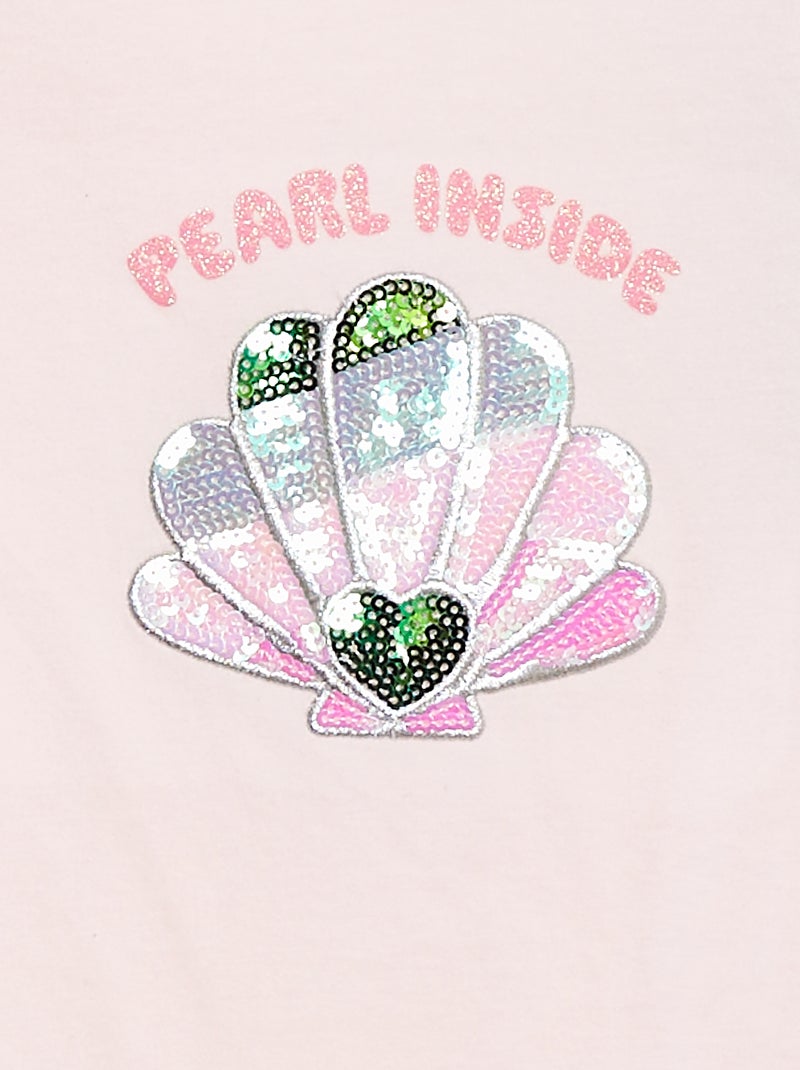 Tee-shirt imprimé fantaisie Rose - Kiabi