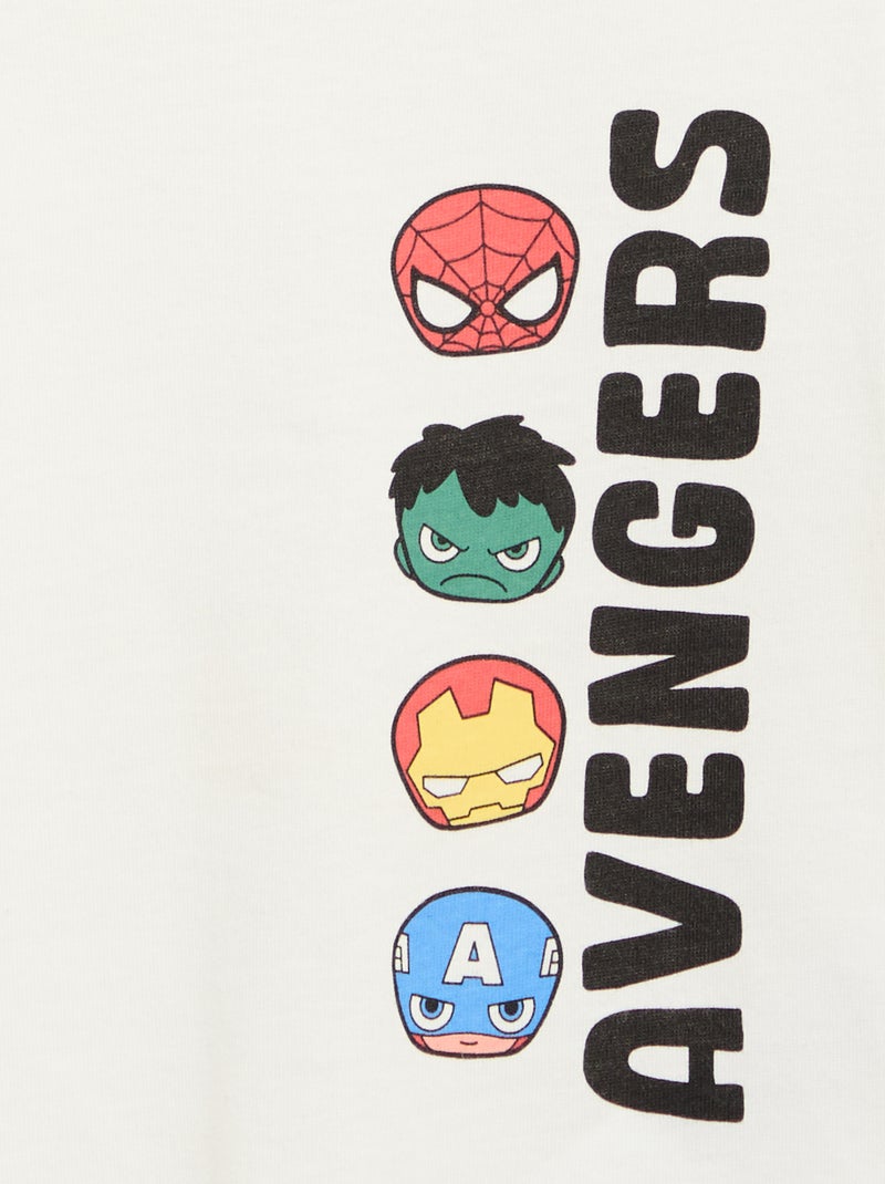 Tee-shirt imprimé 'Marvel' Blanc - Kiabi