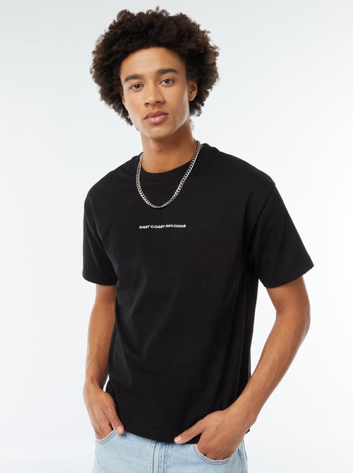 Tee-shirt imprimé poitrine - Kiabi