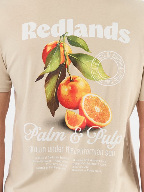 Tee-shirt imprimé recto/verso à manches courtes - Kiabi