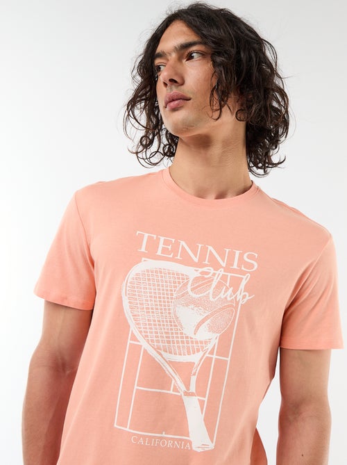 Tee-shirt imprimé recto/verso à manches courtes - Kiabi