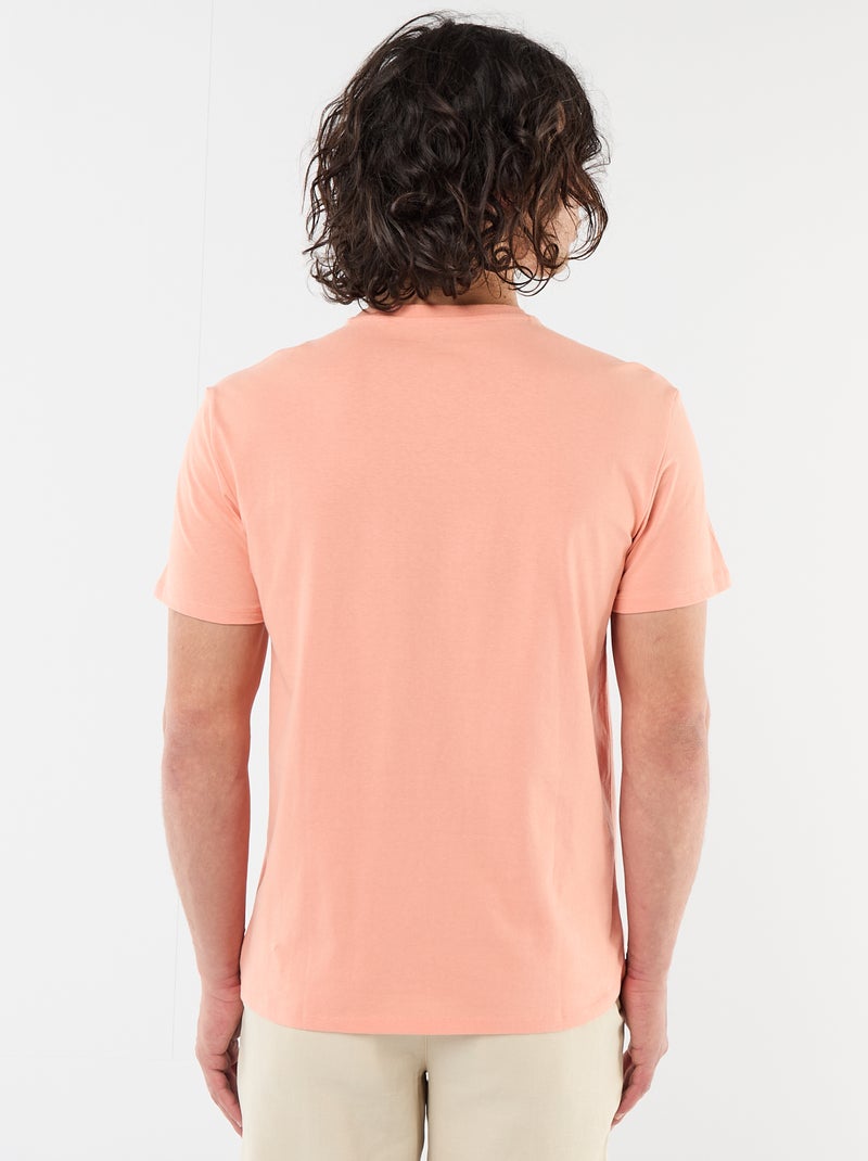 Tee-shirt imprimé recto/verso à manches courtes Orange - Kiabi