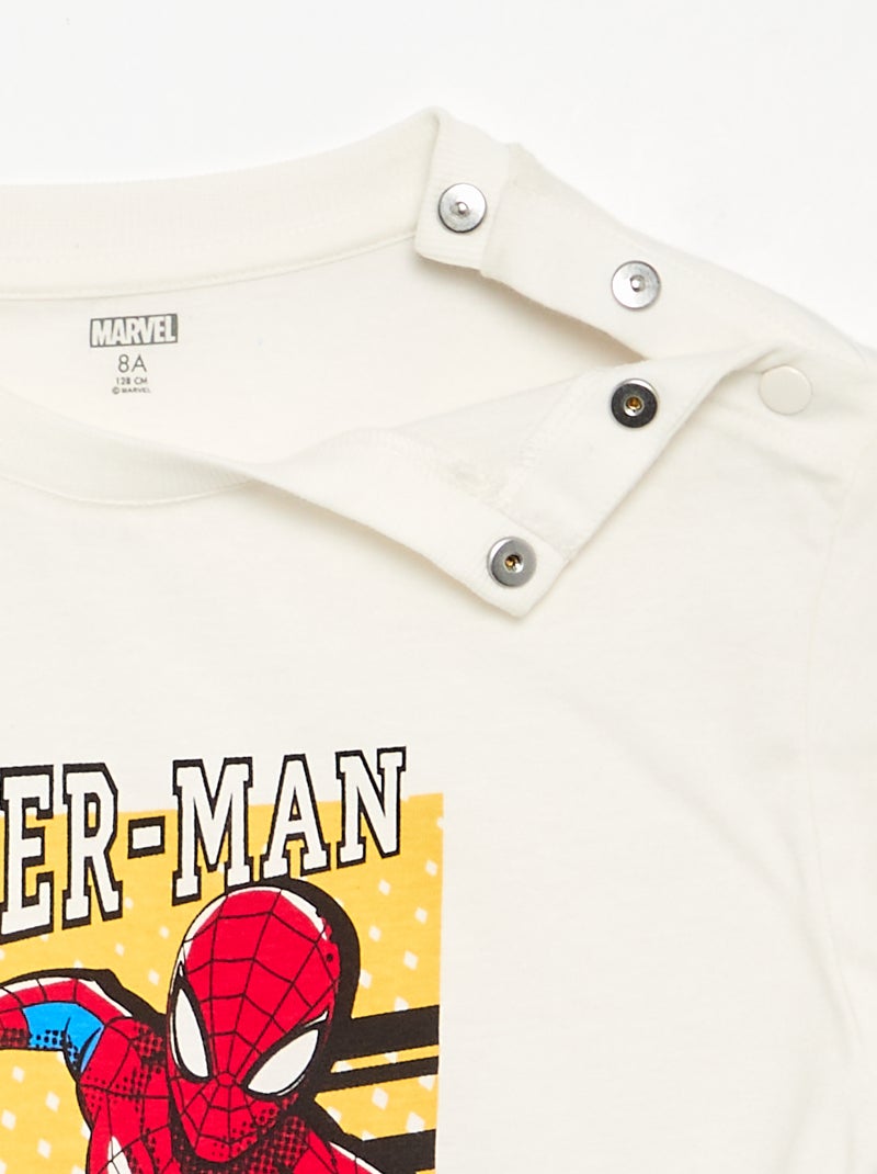 Tee-shirt imprimé 'Spiderman' - collection facile à enfiler Blanc - Kiabi