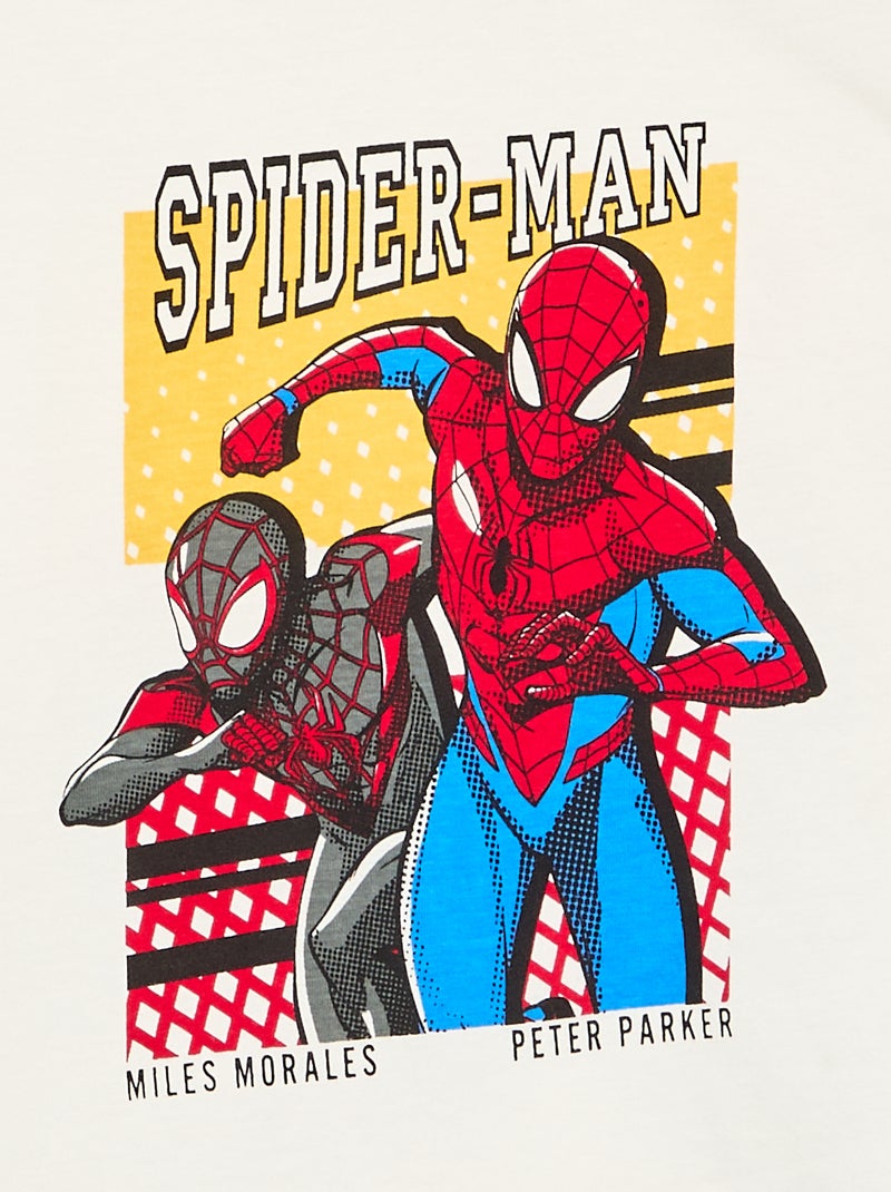 Tee-shirt imprimé 'Spiderman' - collection facile à enfiler Blanc - Kiabi