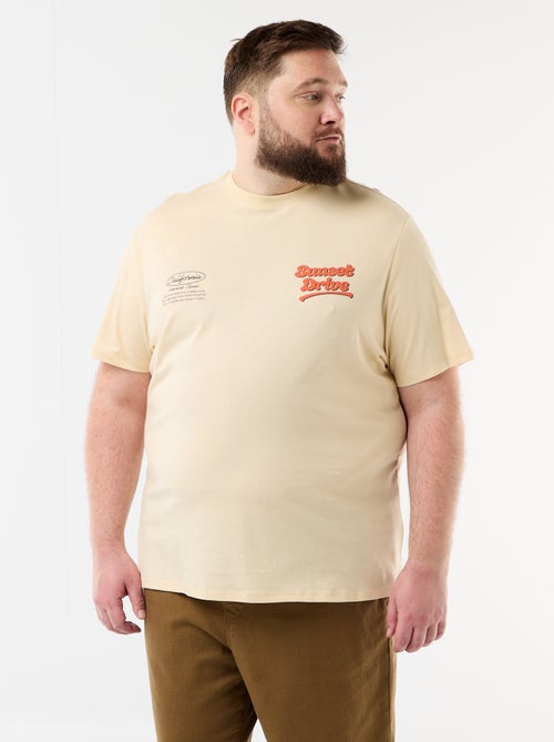 Tee-shirt manches courtes imprimé - Kiabi