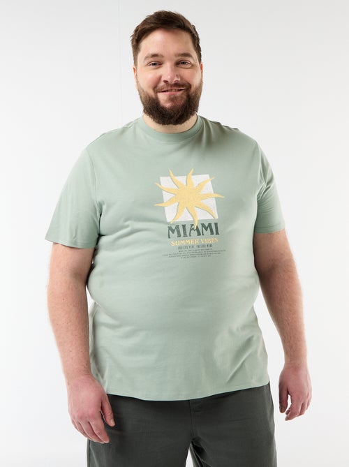 Tee-shirt manches courtes imprimé - Kiabi