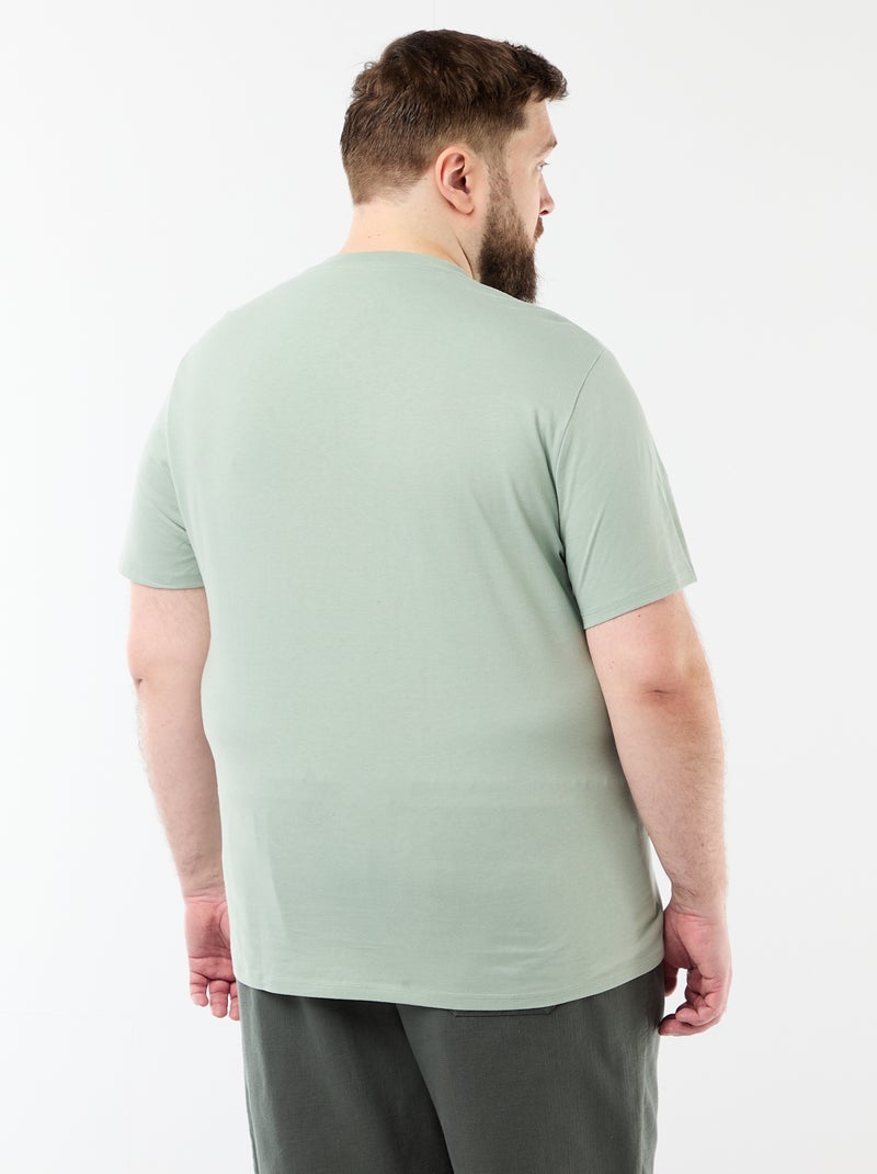 Tee-shirt manches courtes imprimé Vert - Kiabi