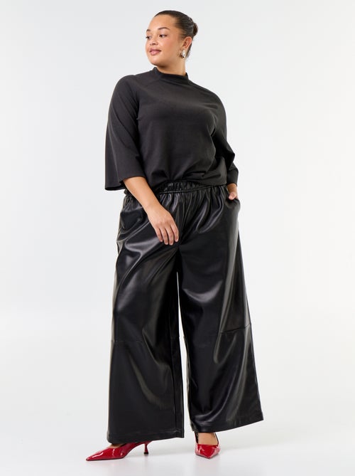 Tee-shirt manches longues en maille doudou - Kiabi