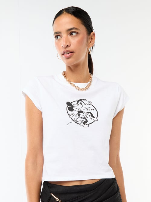 Tee-shirt 'Minnie' cropped 'Disney' - Kiabi