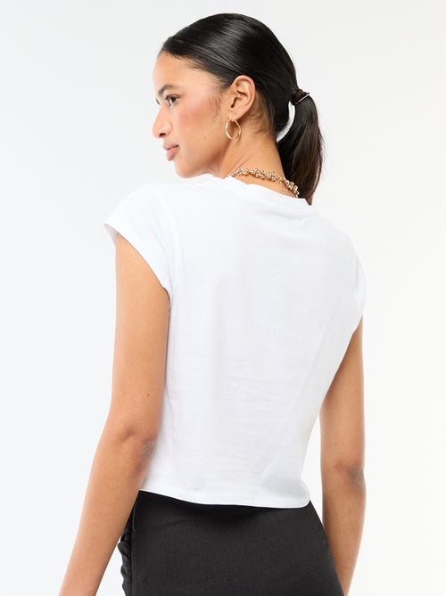 Tee-shirt 'Minnie' cropped 'Disney' - Kiabi