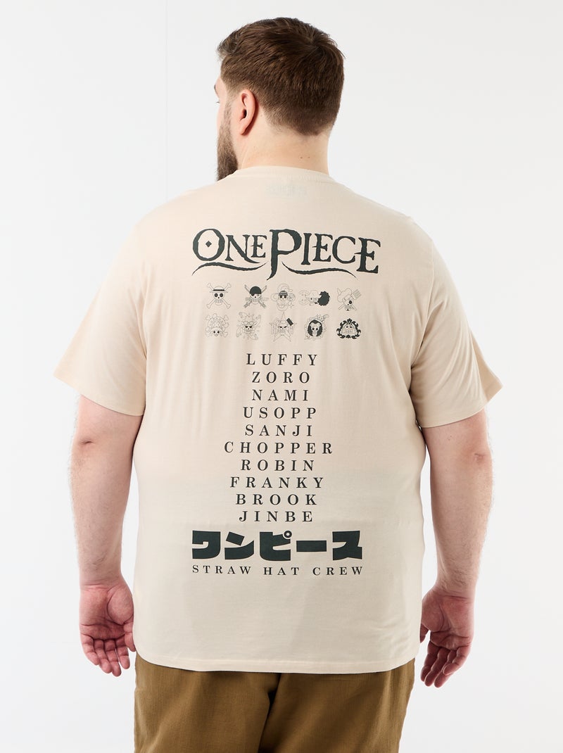 Tee-shirt 'One Piece' à manches courtes Gris - Kiabi