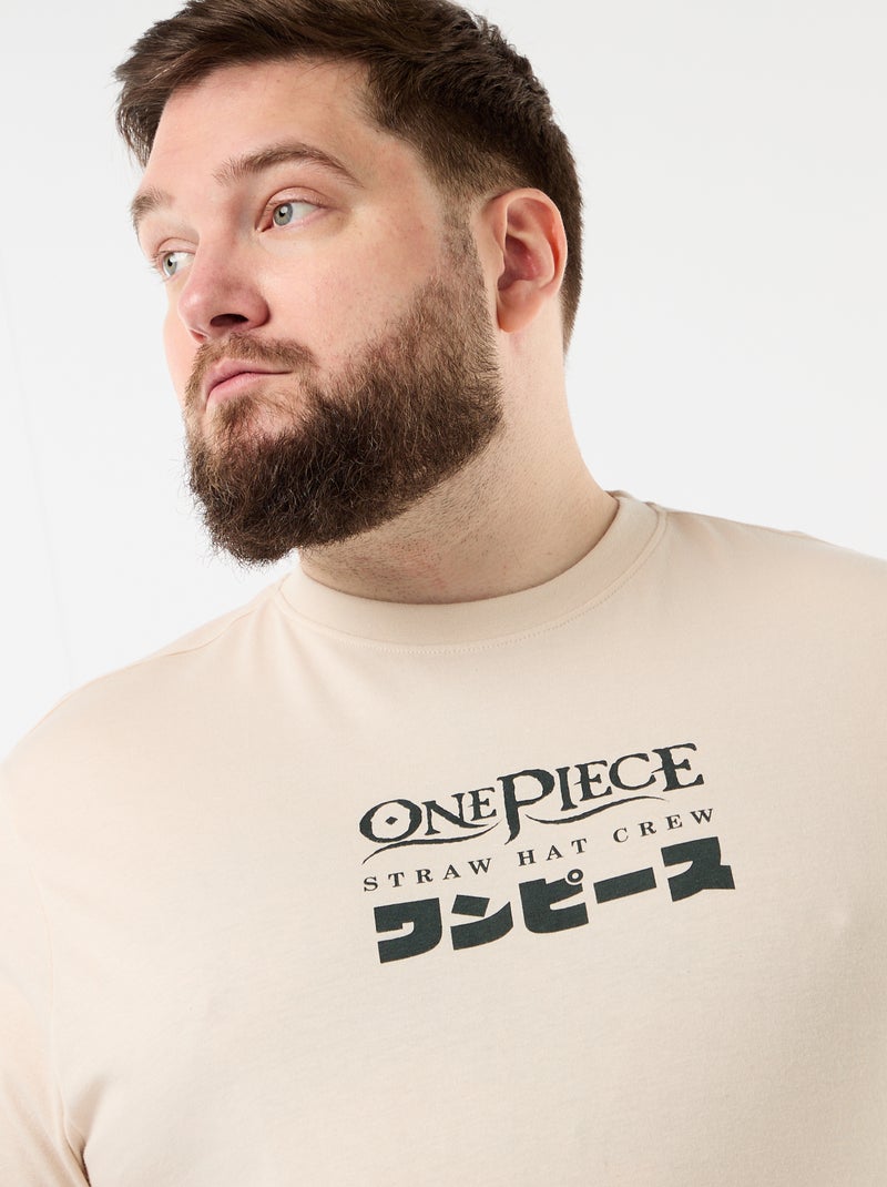 Tee-shirt 'One Piece' à manches courtes Gris - Kiabi
