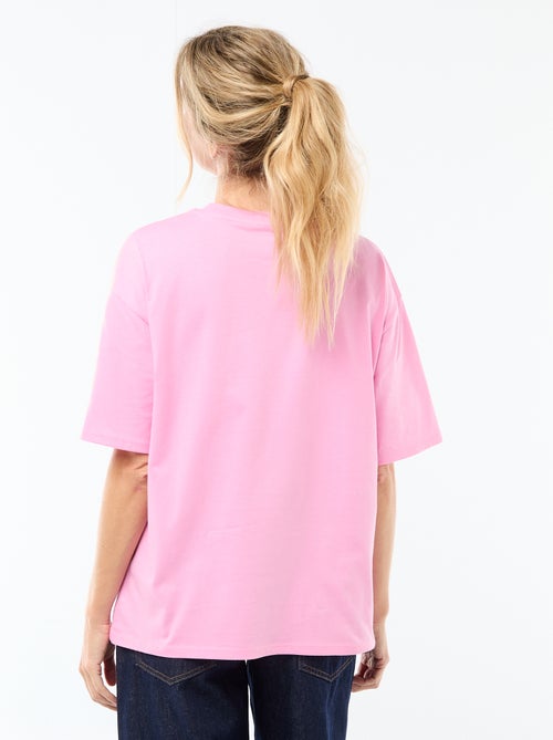 Tee-shirt oversize à message - Kiabi
