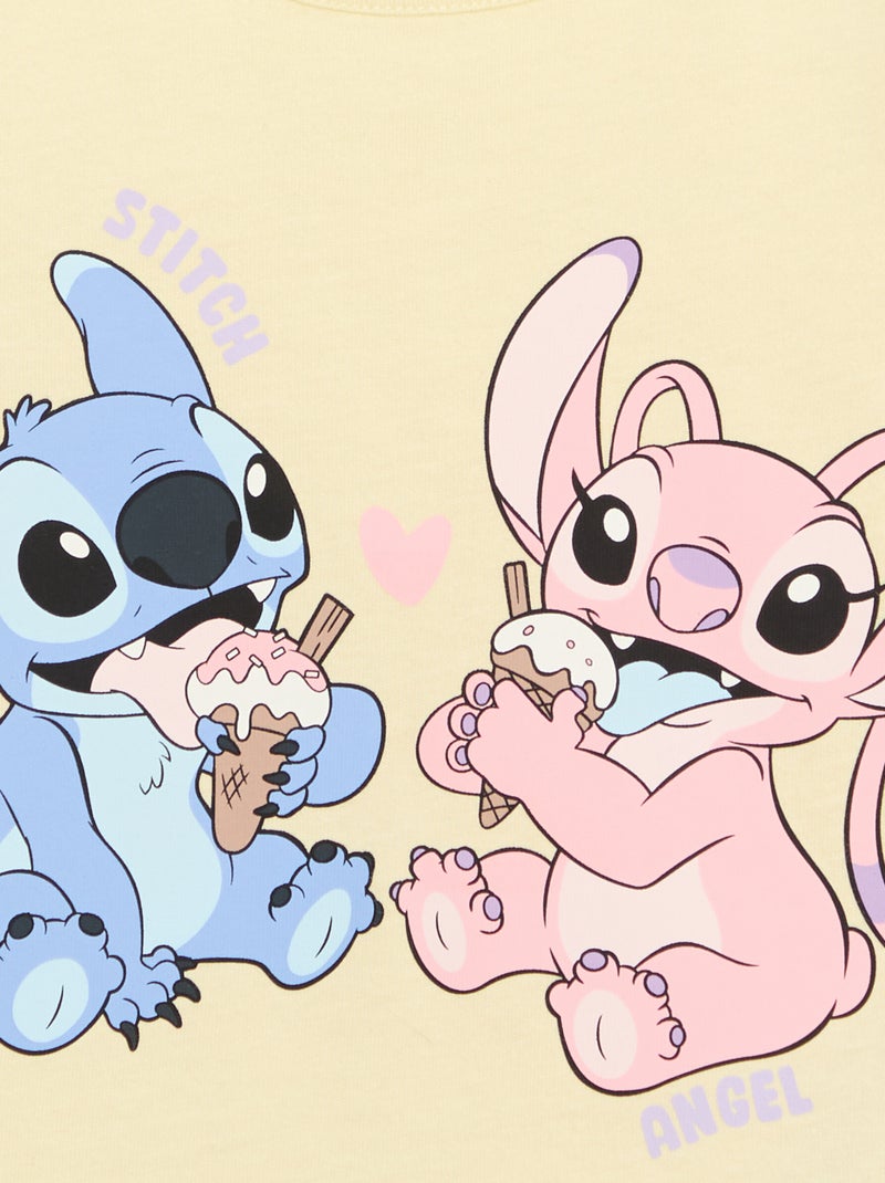 Tee-shirt print 'Disney' Jaune - Kiabi