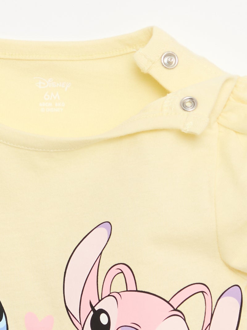Tee-shirt print 'Disney' Jaune - Kiabi