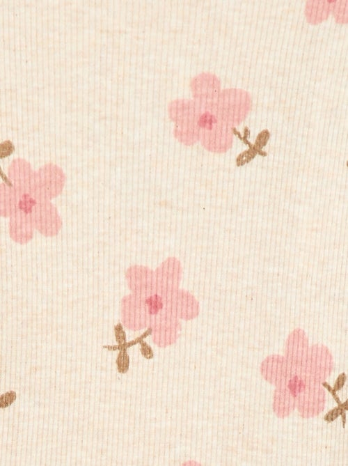 Tee-shirt rib col ondulé - Kiabi