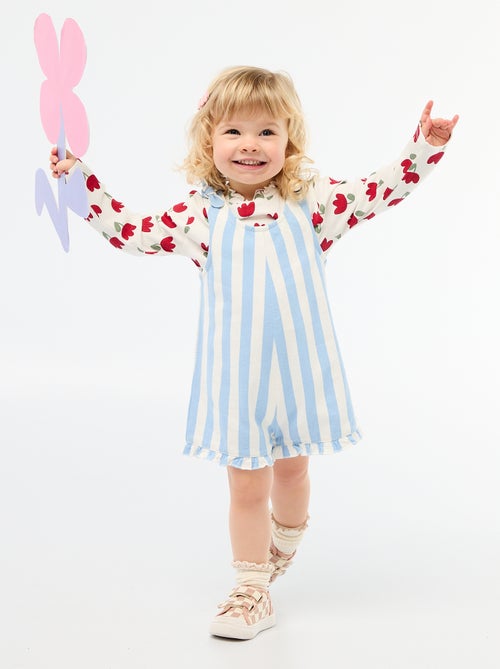 Tee-shirt rib col ondulé - Kiabi