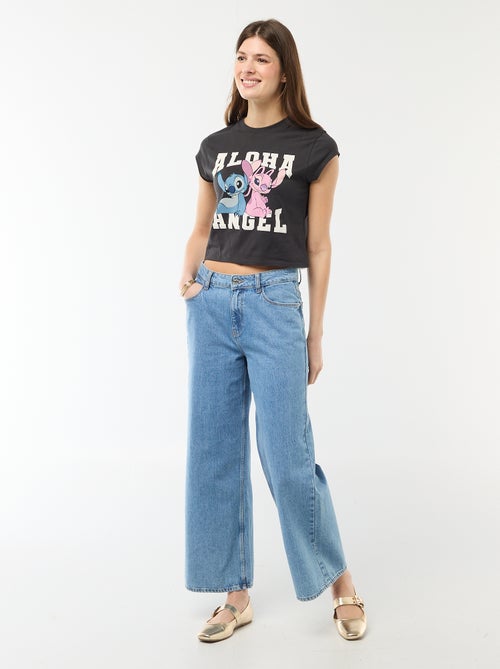 Tee-shirt 'Stitch' cropped - Kiabi