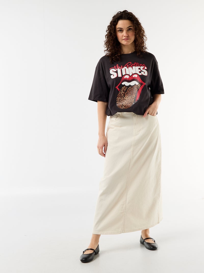 Tee-shirt 'The Rolling Stones' Noir - Kiabi