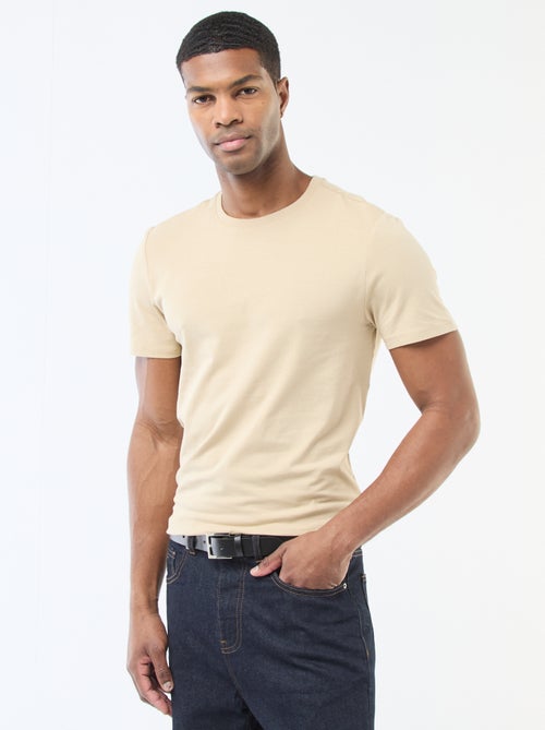 Tee-shirt uni - Slim fit - Kiabi