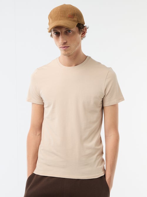 Tee-shirt uni - Slim fit - Kiabi