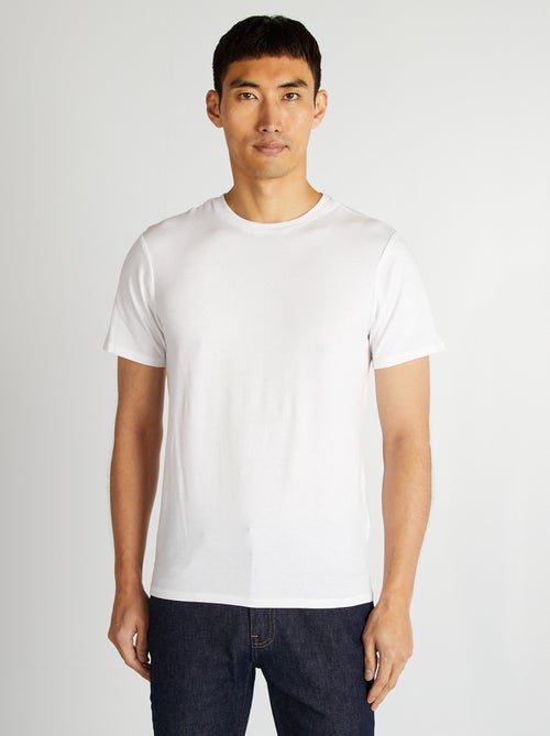 Tee-shirt uni - Slim fit - Kiabi