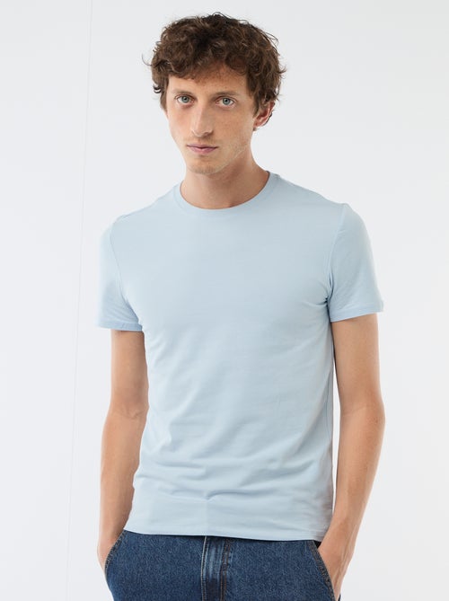 Tee-shirt uni - Slim fit - Kiabi