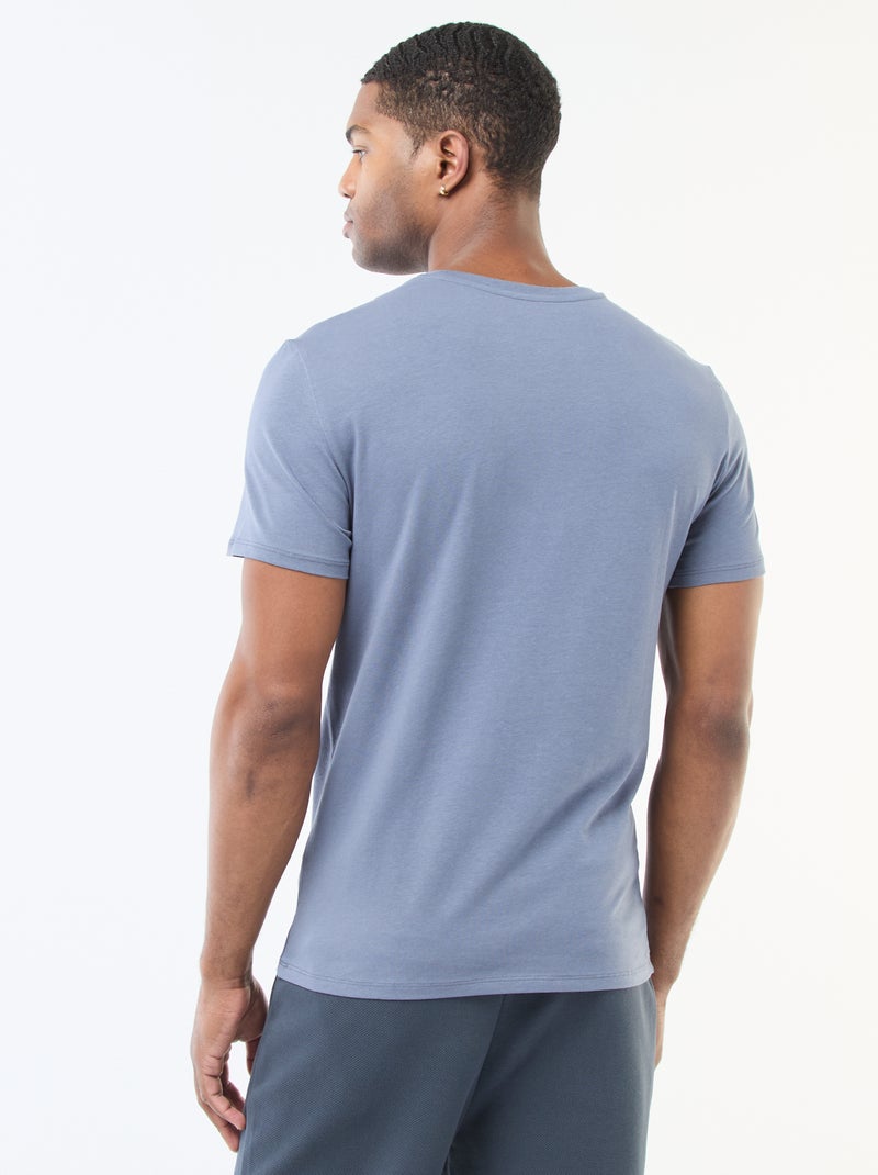 Tee-shirt uni - Slim fit Gris - Kiabi