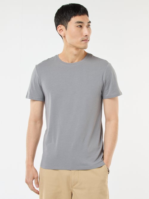 Tee-shirt uni - Slim fit - Kiabi