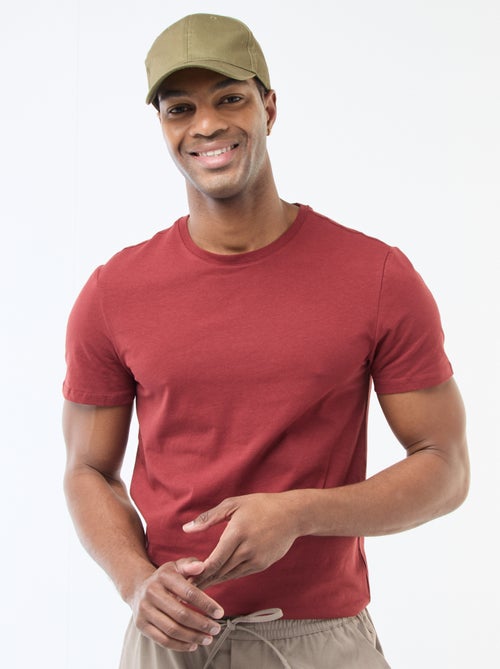 Tee-shirt uni - Slim fit - Kiabi