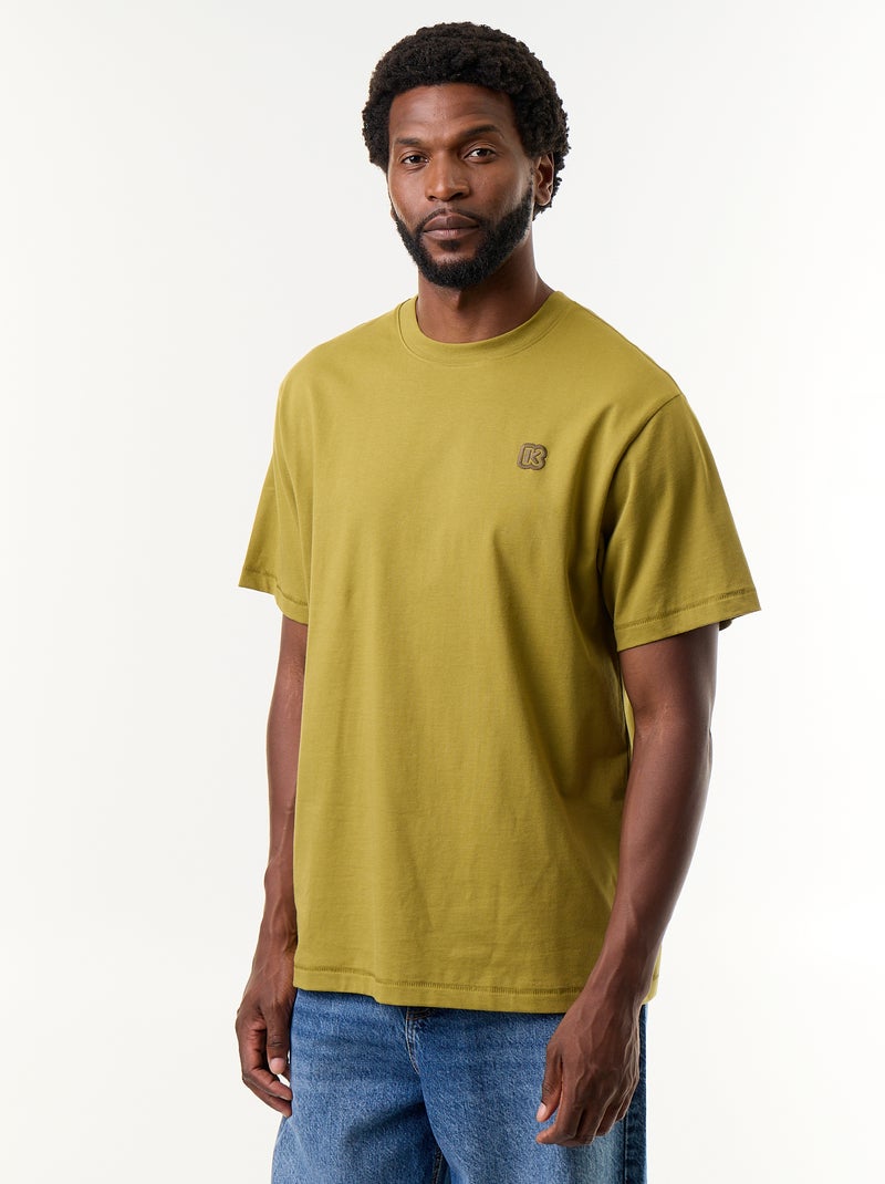 Tee-shirt uni à manches courtes confort fit - Kiabi Vert - Kiabi