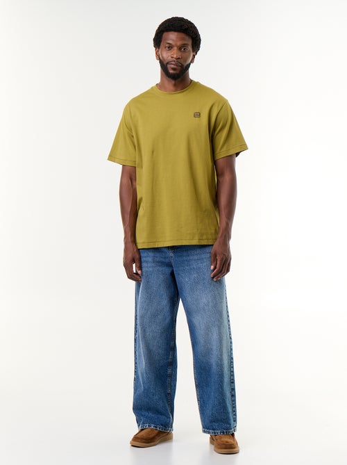 Tee-shirt uni à manches courtes confort fit - Kiabi - Kiabi