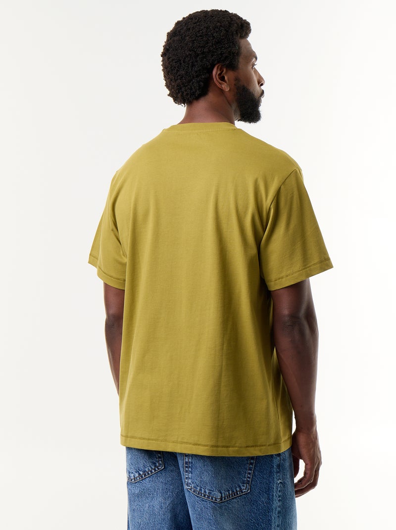Tee-shirt uni à manches courtes confort fit - Kiabi Vert - Kiabi