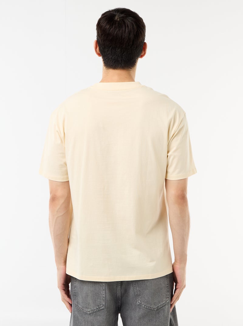 Tee-shirt uni confort fit / oversize Beige - Kiabi