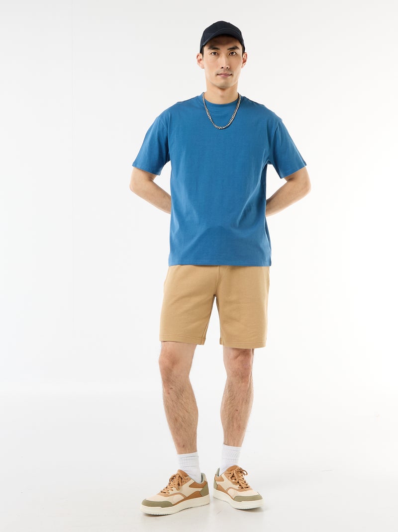 Tee-shirt uni confort fit / oversize Bleu - Kiabi