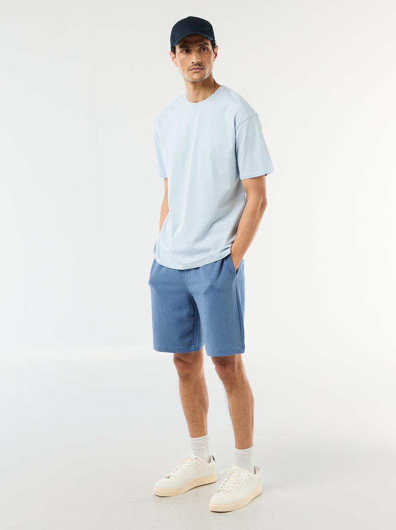 Tee-shirt uni confort fit / oversize Bleu - Kiabi