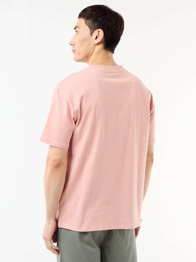 Tee-shirt uni confort fit / oversize Rose - Kiabi