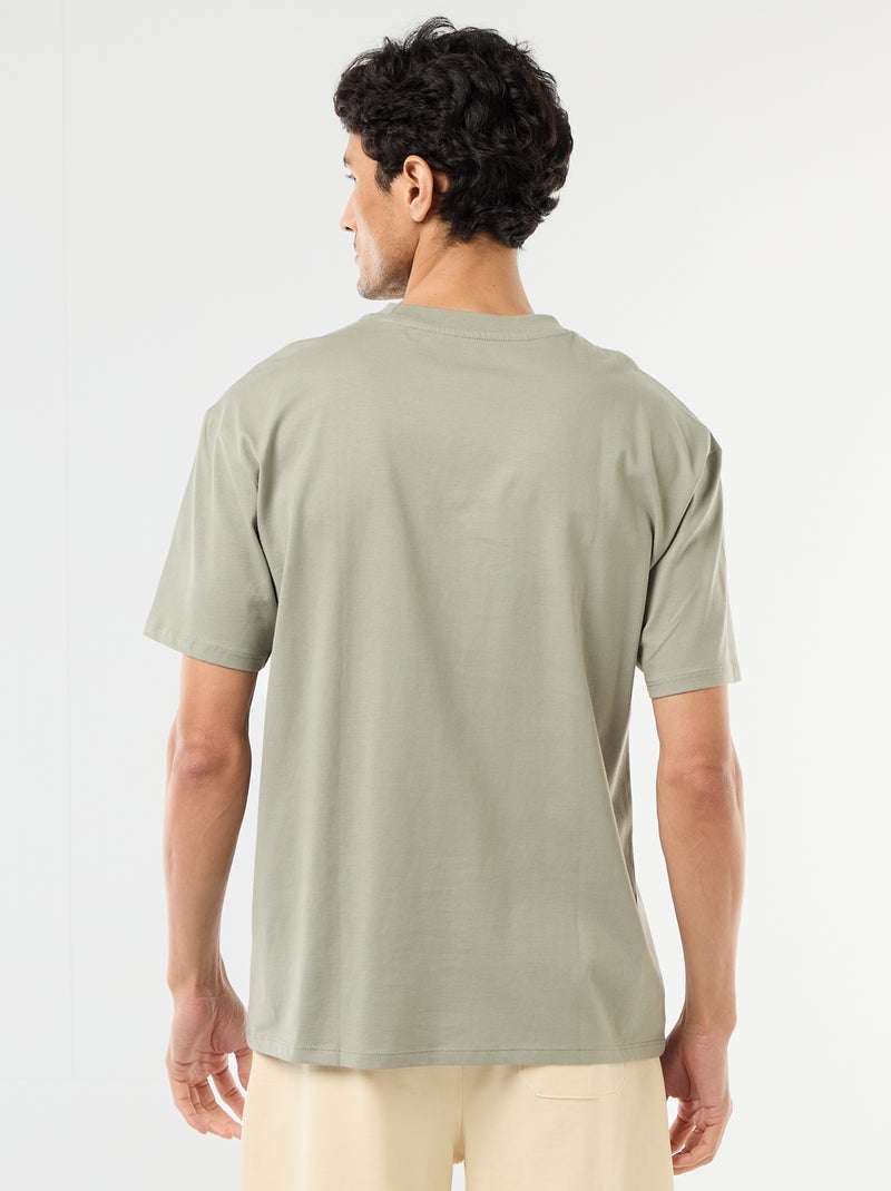 Tee-shirt uni confort fit / oversize Vert - Kiabi