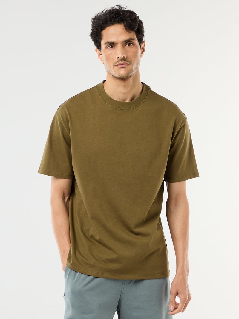 Tee-shirt uni confort fit / oversize Vert - Kiabi