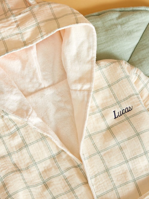 Terry and cotton gauze bathrobe - Kiabi Home - Kiabi