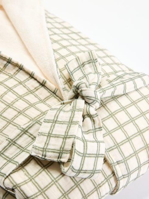 Terry and cotton gauze bathrobe - Kiabi Home - Kiabi