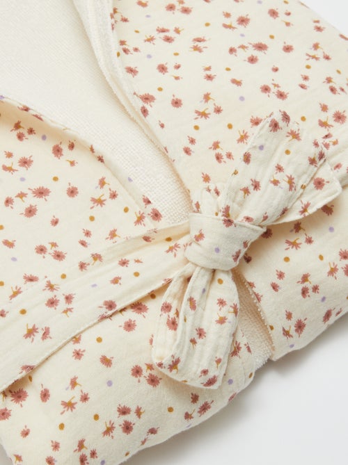 Terry and Cotton Gauze Bathrobe - Kiabi Home - Kiabi