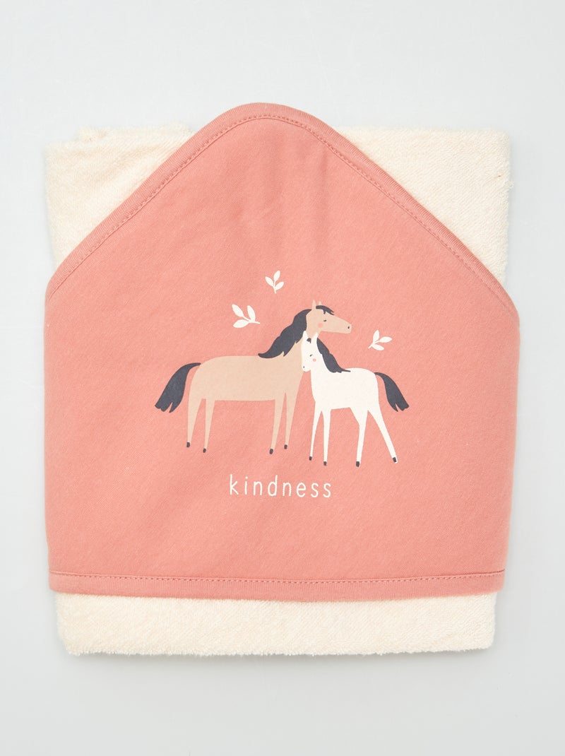 Terry Bath Cape PINK - Kiabi