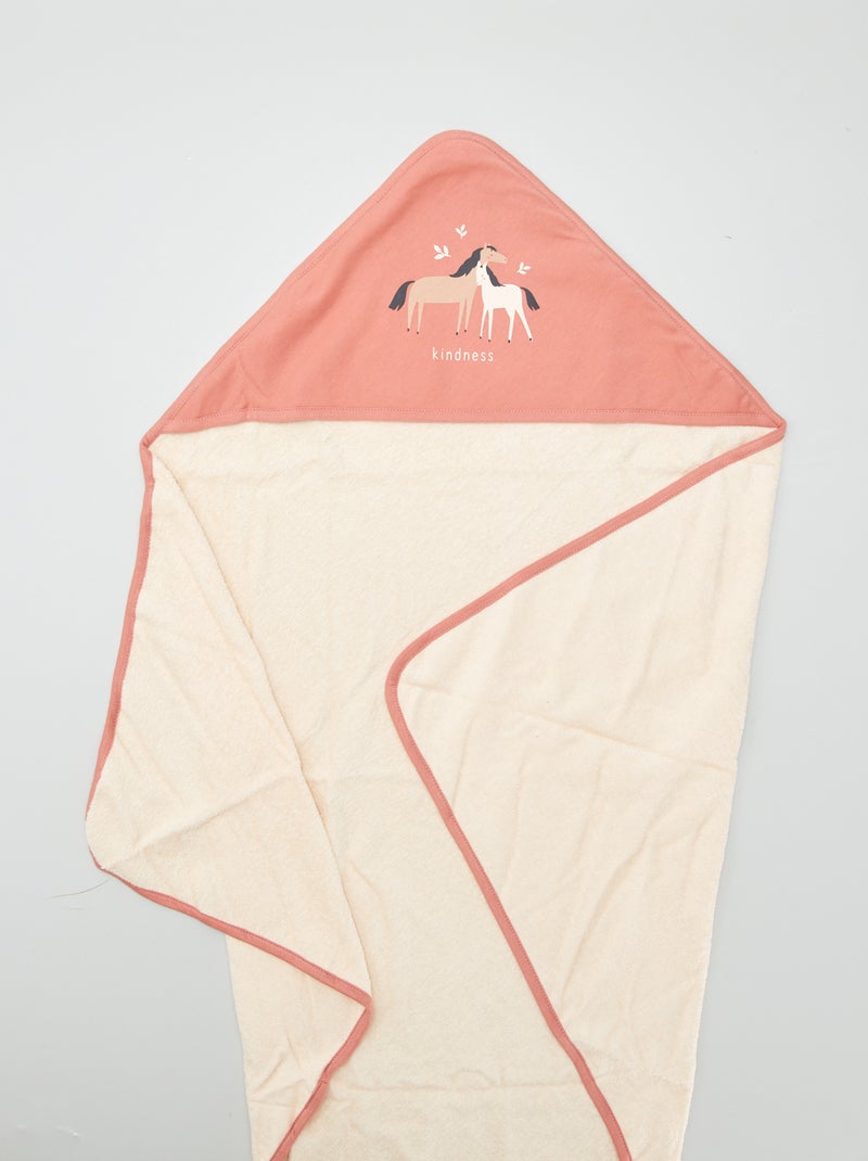 Terry Bath Cape PINK - Kiabi