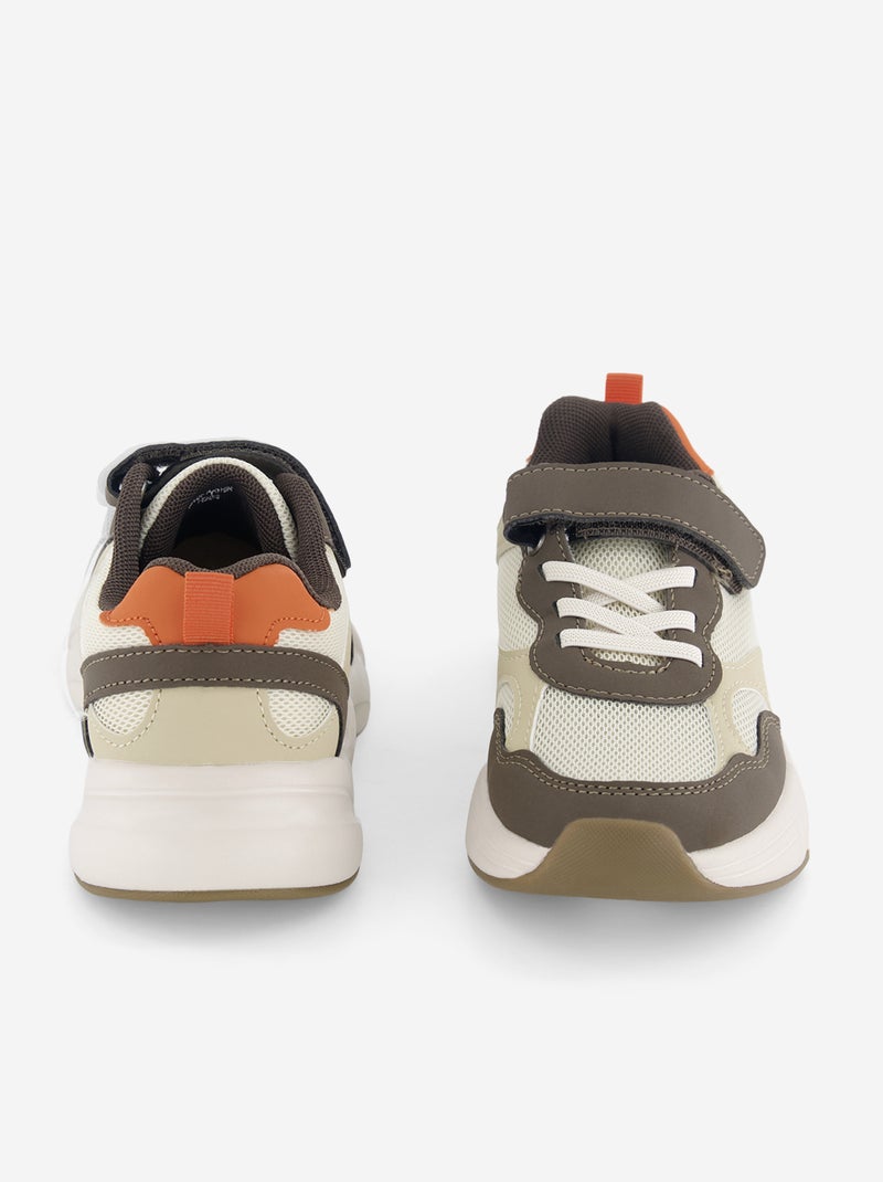 Textile Running Sneakers Brown - Kiabi