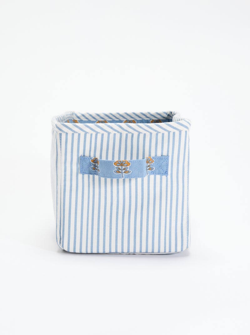 Textile Storage Basket White - Kiabi