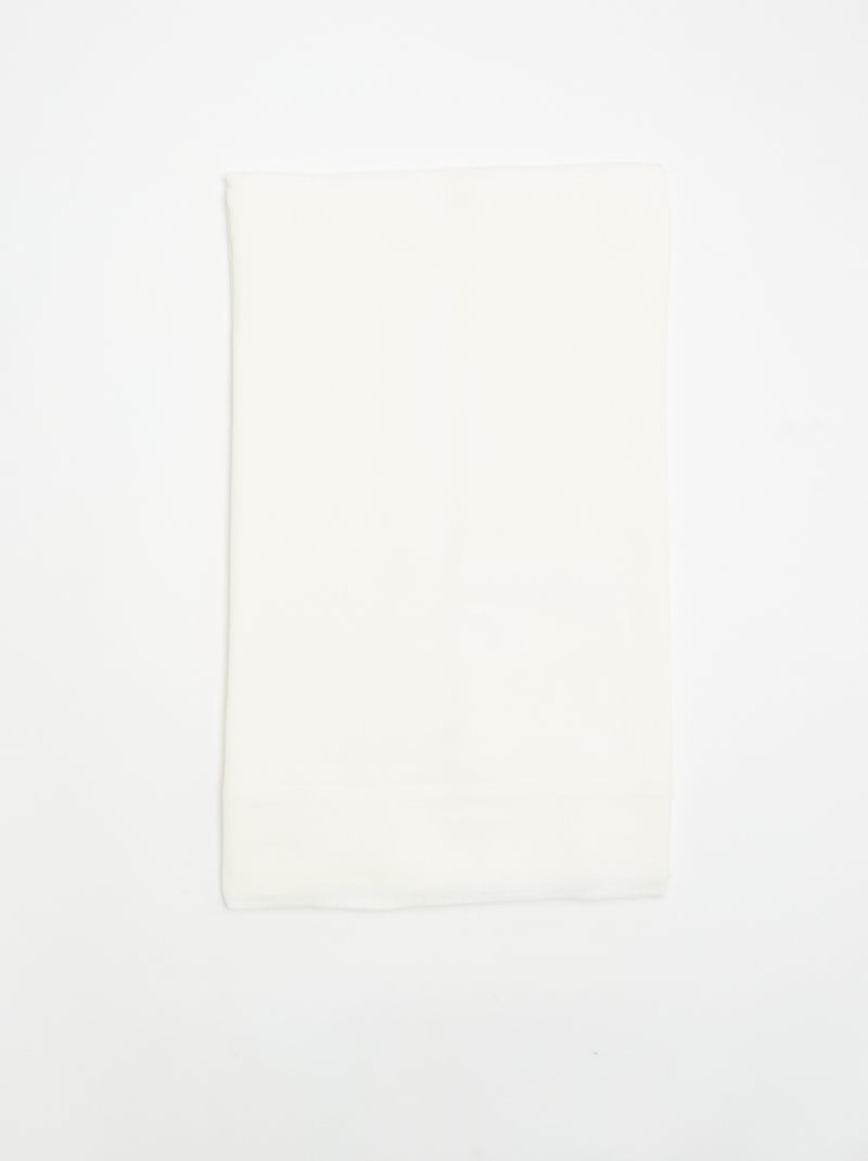 Textured cotton curtain - 140 x 240 cm White - Kiabi